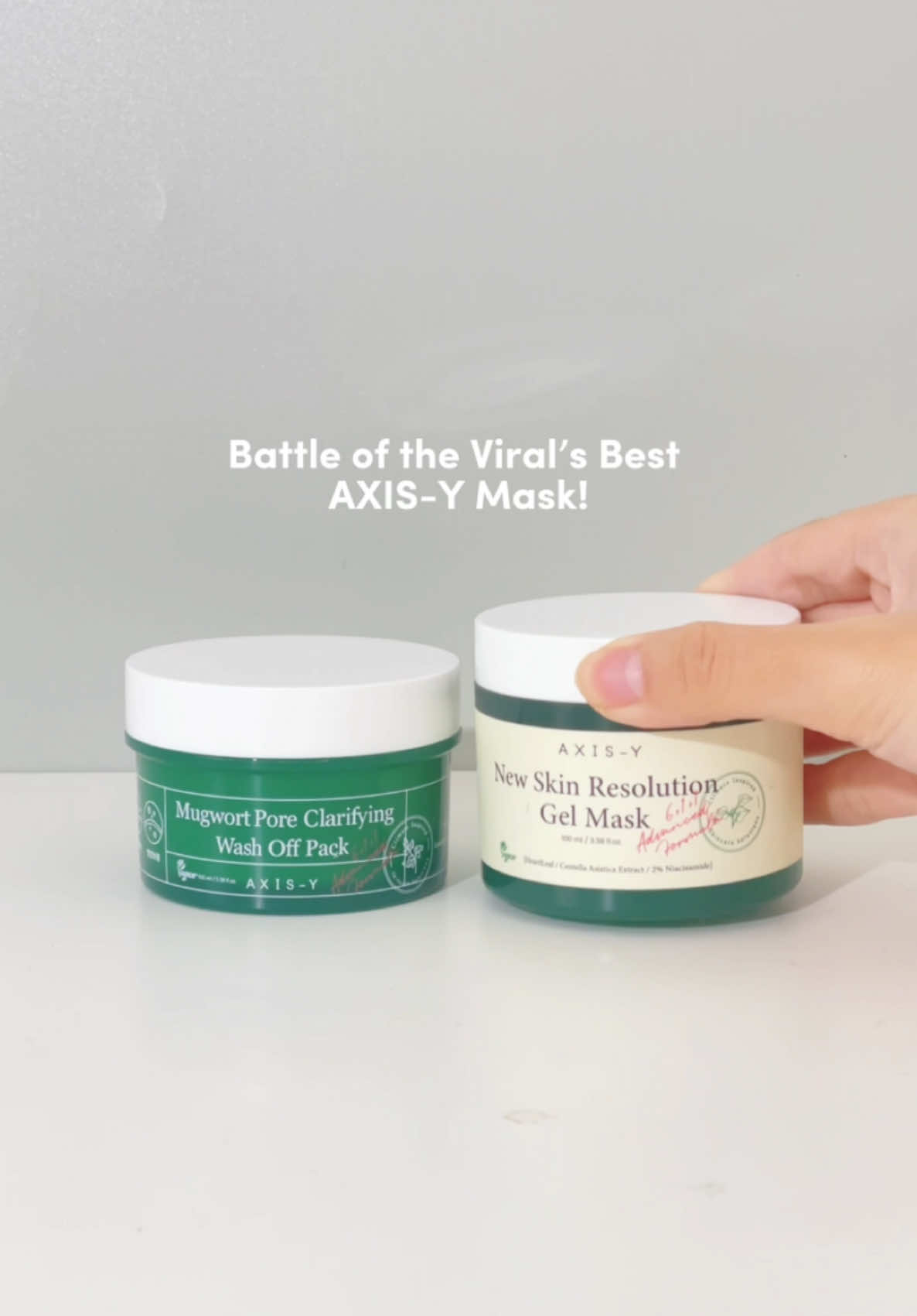 Battle of the Viral’s Best AXIS-Y Mask!💚🧖🏻‍♀️ #AXISY #axisyindonesia #koreanskincare #kbeauty #kbeautyskincare #mugwortporeclarifyingwashoffpack #newskinresolutiongelmask 