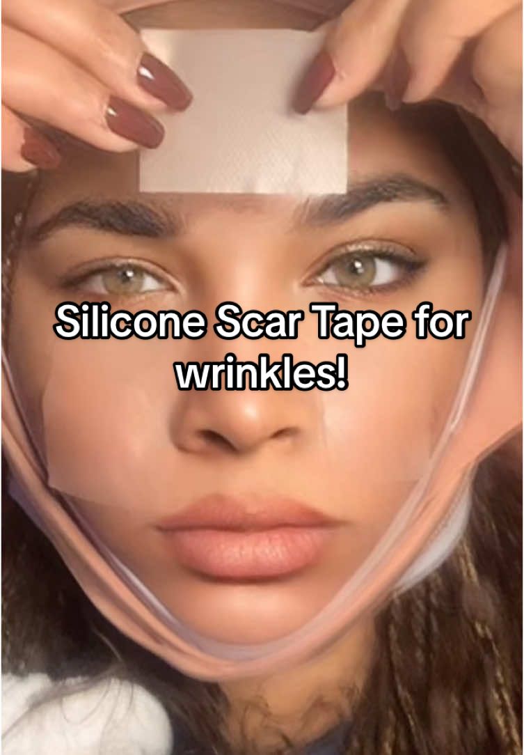 I may have found thr answer to the fountain of youth! This silcone scar tape is amazing for taping the wrinkles on your face before bed. They encourage collagen production and plump your skin! #wrinkles#finelinesandwrinkles#siliconetape#millenialmomsoftiktok 