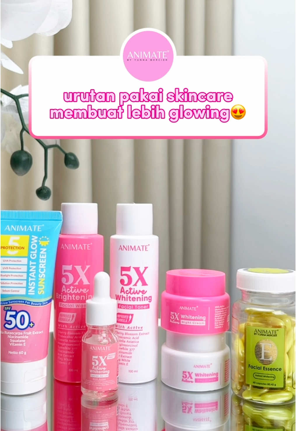 Urutan skincare yang dapat membantu kulit kamu lebih glowing😍 Check out sekarang🤩❤️ #animate #glowingskin #hidupkancantikmu #cantikgakharusmahal #skincareroutine #glowing #fyp 