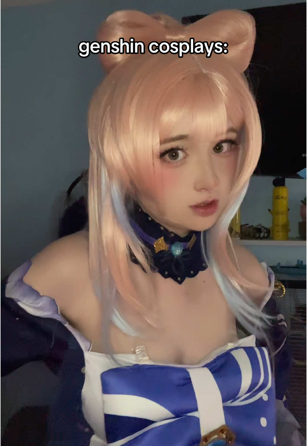 Kokomi gets a pass since it’s sort of a swim suit and she’s hydro 😭😭 • #genshinimpact34 #cosplayer #cosplaymakeup #cosplay #cos #kokomi #kokomicosplay 