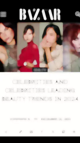 Harper's Bazaar Thailand BEAUTY CELEBRITIES AND CELEBRITIES LEADING BEAUTY TRENDS IN 2024 CHAYANAN B. on DECEMBER 23, 2024 2024 is set to be another year of beauty trends that will be prominent and talked about on social media, with celebrities and world-famous figures inspiring fans and beauty experts across the industry with their makeup trends. Whether it's Hailey Bieber who brought the Strawberry Makeup trend into the social media by creating a skin-revealing look that emphasizes a dewy glow that makes the skin look healthy as if you weren't wearing any makeup, or artist Rosé, a member of BLACKPINK, with her Aegyo Sal makeup style, eye makeup that creates bags under the eyes similar to dolly eyes, which is a popular trend among women this year, or the Clean Girl trend that seems to be very prominent this year, whether it's actresses Hunter Schafer, Zendaya, Selena Gomez, or even Thai actress Freen Sarocha, we often see her wearing light makeup. Another trend that has been very popular this year is the “Bold Eyes” makeup look, which focuses on creating a striking look with eyeshadow and eyeliner in bold colors like blue or green, allowing the makeup to express confidence and the courage to try new things. This technique has often been recommended by celebrities such as Dua Lipa and Billie Eilish who are not afraid to experiment with new looks and inspire their fans. The “Sunkissed Glow” trend, where makeup looks like you just got back from a beach vacation, has also been very popular this year. Using a sun-kissed bronzer and orange-toned blush, the face looks fresh and healthy. This technique is popular among many famous actresses and singers, such as Kendall Jenner and Gigi Hadid, who use this look for every occasion to add a bright and natural glow to the face. https://harpersbazaar.co.th/beauty/wrapup-celebrities-beauty-trends/ #srchafreen  #freen  #freensarocha  #sarochafreen  #sarochachankimha  #freensarochachankimha  #girlfreen 