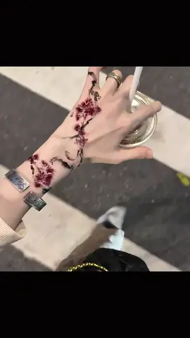 Women's wrist and back of hand flower tattoo body sticker#fyp#foryoury#tattoo#tattoosticke#temporarytattoo#Starlight