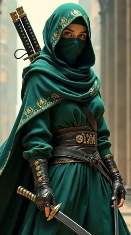 A female Assassin in a green elegant and exquisite outfit .4k wallpaper's #aiimages #aiart #fantasy #livewallpaper #aivideo 