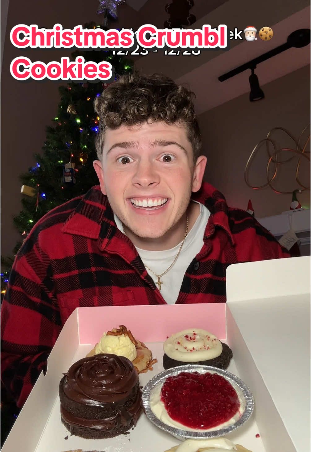 Crumbl is on the naughty list for this one😉 #christmas #cookies #mukbang #foodreview #thefoodguy #foodiefam #foodchallenge #asmr #crumbl 