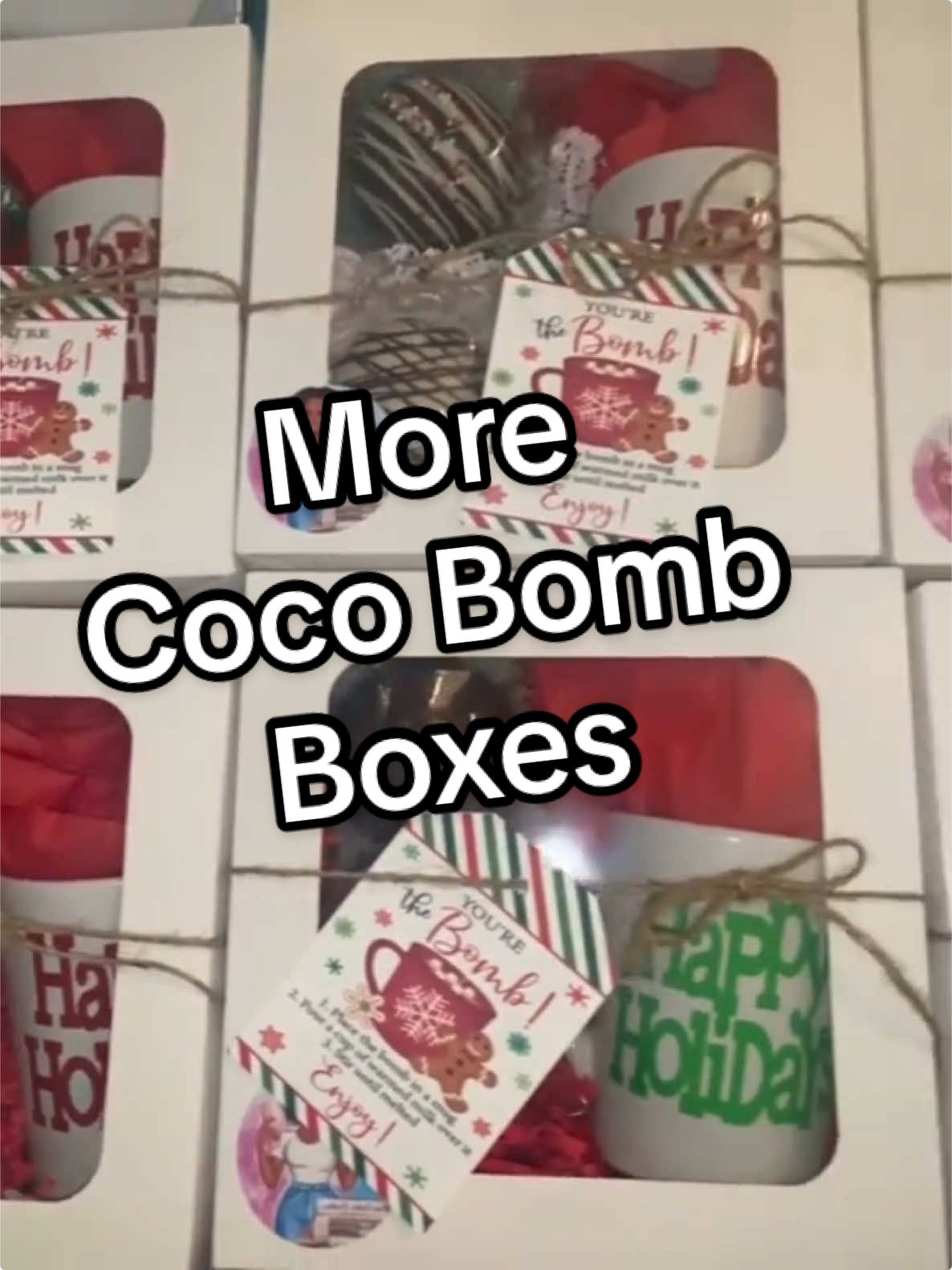 More Custom cocoa bomb boxes make the perfect gift to show appreciation for all they do. ❤️✨ #TeacherGifts #CocoaBombs #CustomCreations #HolidayTreats #SweetThankYou #DIYGifts #CraftyMom #chocoatelover #christmas #christmasgiftideas 