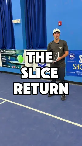 Follow these simple tips for the perfect slice return every time! 👌 -Turn your shoulders and keep the paddle above your wrist  -Swing downwards and finish with arms apart  . . . . #pickleball #pickleballislife #pickleballcourt #pickleballers #pickleballcoach #coach #coaching #pickleballcoaching #backhand #slice #pickleballtips #return 