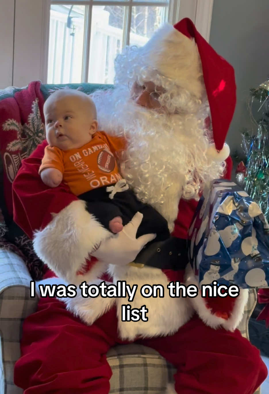 BRYSON MEETS SANTA!! #fyp #limbdifference #limbdifferenceawareness #starfish #foryou #paralympics #luckyfin #grinch #grinchmas #nicubaby #dayinmylife #dayinthelife #govols 