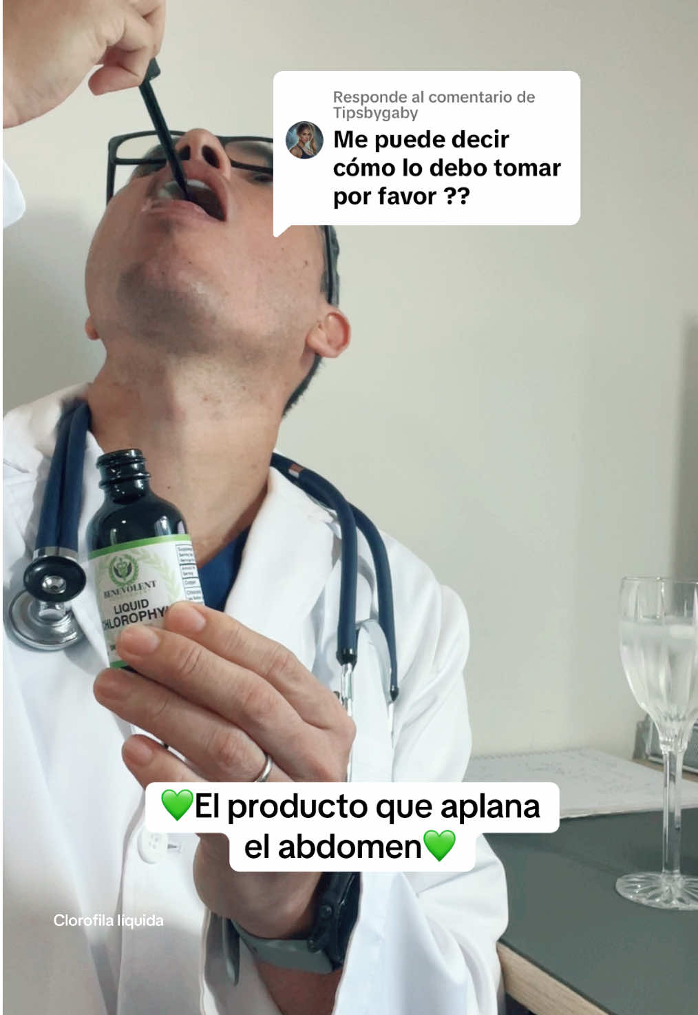 Respuesta a @Tipsbygaby #ViralProduct #tiktokshop #productoviraldetiktok #isanderperez #bellezalatina #clorofilaliquida #clorofilaeaplantaverde #clorofilanatural 