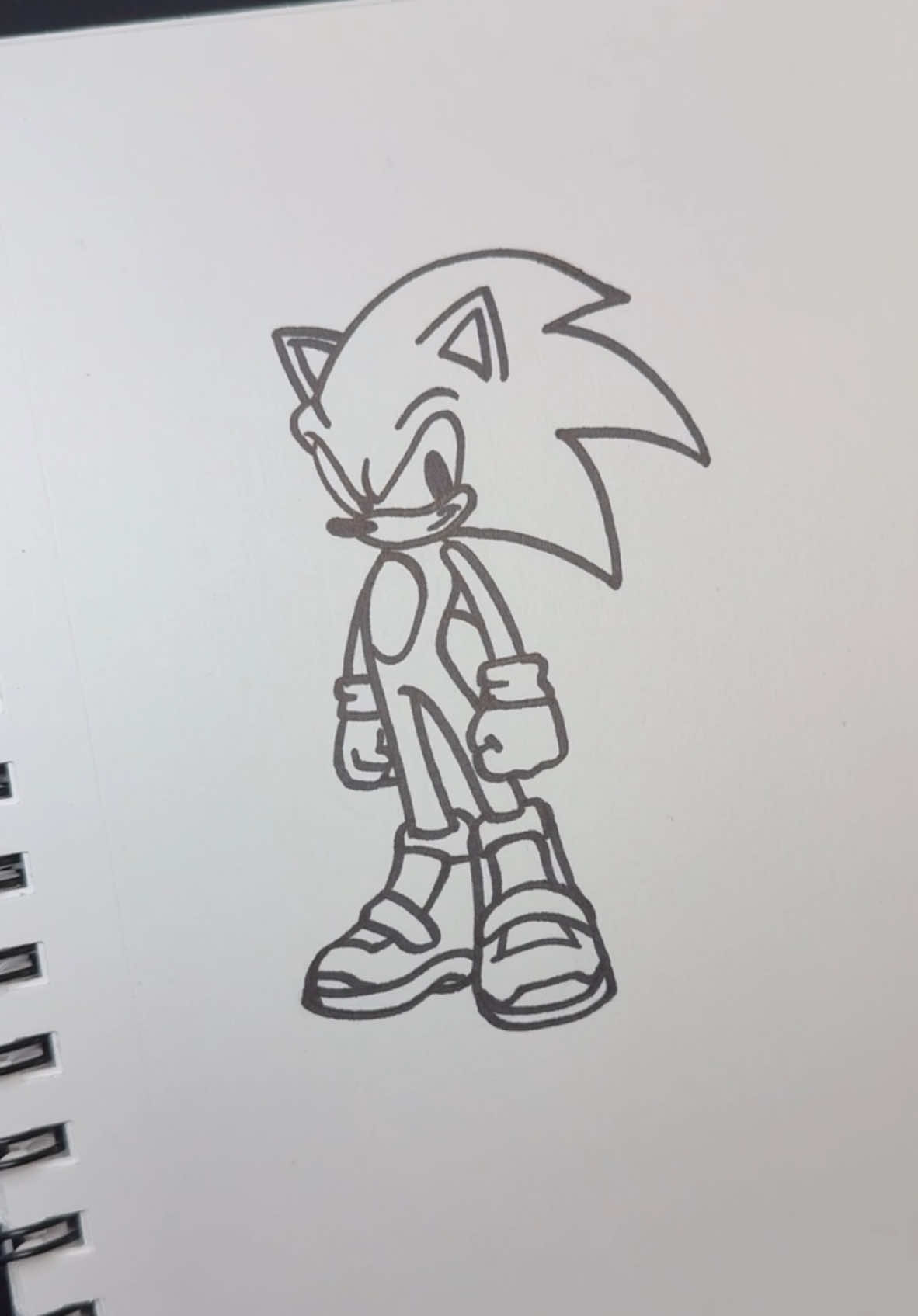 Sonic drawing tutorial, with sharpie #fyp #art #drawing #sonic #sonicthehedgehog #howtodraw 