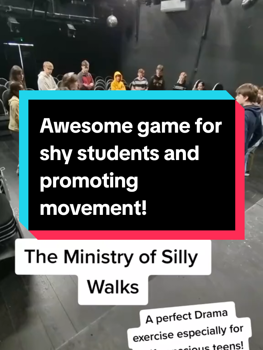 This Ministry of Silly Walks Drama Warm Up. Perfect for self conscious teenagers / excellent as an icebreaker and getting students to really focus on physicality and playing with that, also excellent to promote observation skills which as actors is vital.  How to play is in the VO. If you have any game suggestions that we should play let us know in the comments.  #dramagames #ministryofsillywalks #classgames #classexercise #drama ##dramaclass #teens 
