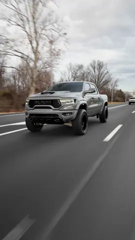 Turn up the sound for this beast! TRX sounds nasty‼️‼️‼️ Completely paint matched lifted wheels tires can you say custom? or you just basic?😎 #trxnation #ramtrx2023 #ramtrx #ramtrucks #ramtrucknation #paintmatch @nj_truck_king 