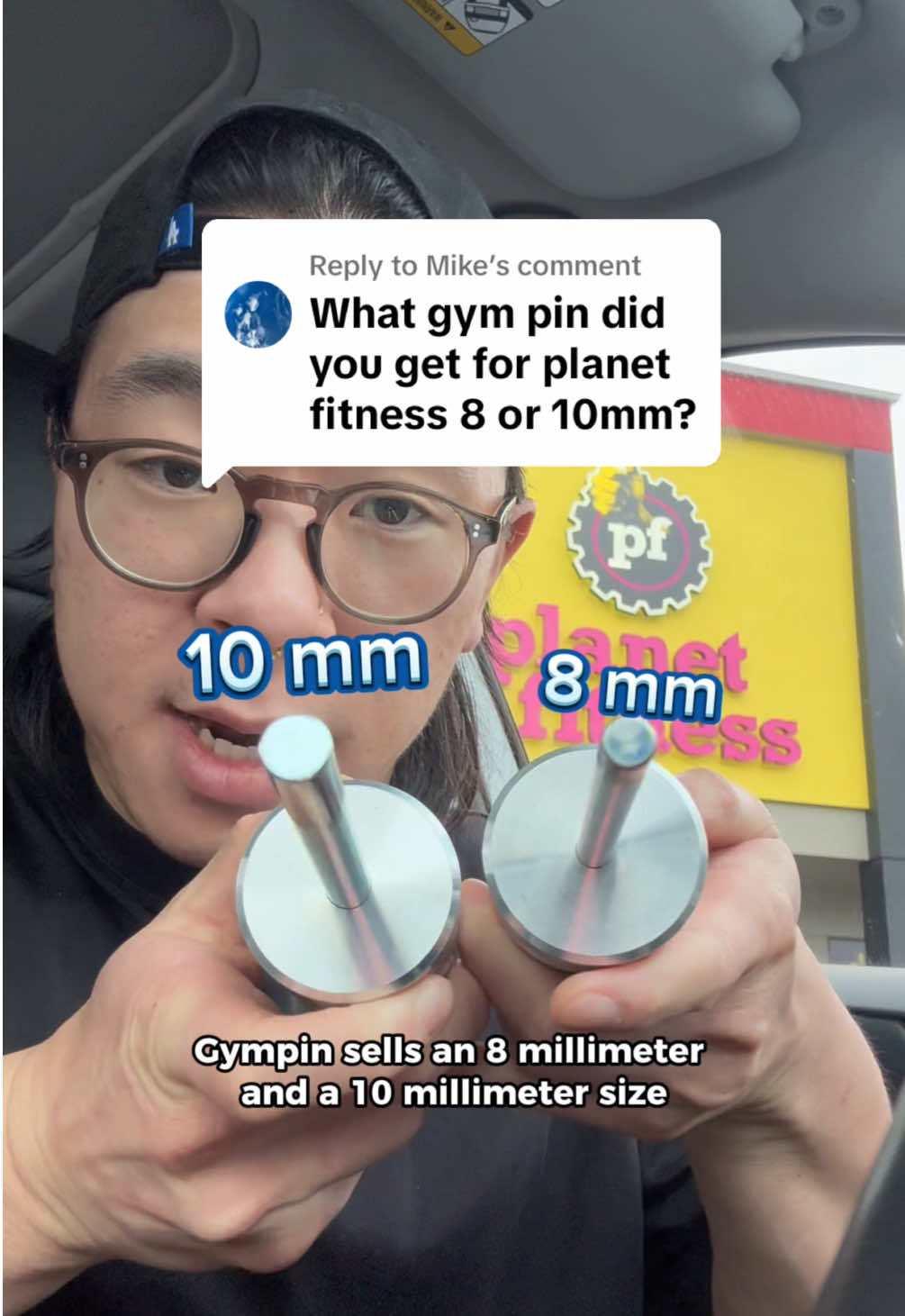Replying to @Mike if your location is newer and only has Matrix Brand and Hammer Strength, go with 10 mm. If your location is older and has Life Fitness Insignia Range (yellow weight knob on top of stack) those will be 8mm and the rest of the regular Life Fitness stuff is 10mm, so now you will have to choose 🫠 a little complicated but ultimately it is your decision and you can use the size chart on Gympin’s website to best help you out 🫶🏼 #fypシ #fypシ゚viral #GymTok #fitnessbeginner #fypfitness #planetfitnessworkout #planetfitness #gymmotivation #gympin 