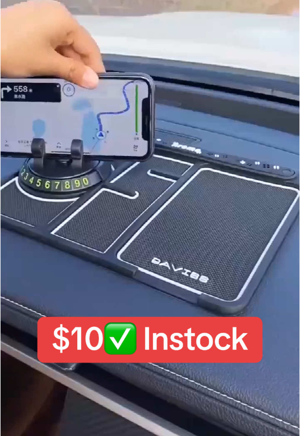 $10✅ Silicone Car Anti-Slip Mat Auto Phone Holder Non Slip Sticky Anti Slide Dash Phone Mount Parking Number Card Car Pad Mat Gadget