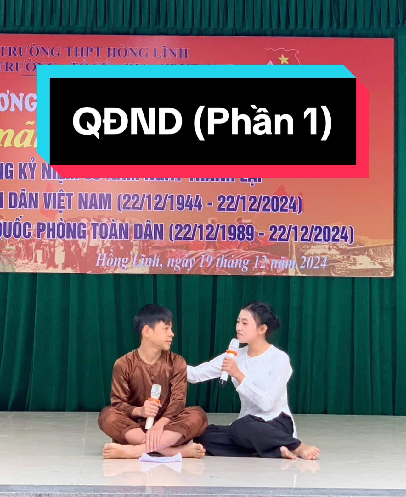 Kịch kỉ niệm 80 năm ngày thành lập Quân đội nhân dân Việt Nam (Phần 1)                                                                🎖️Nhân dịp kỷ niệm 80 năm Ngày thành lập Quân đội Nhân dân Việt Nam (22/12/1944 - 22/12/2024) và 35 năm Ngày Hội Quốc phòng toàn dân (22/12/1989 - 22/12/2024), chương trình nghệ thuật 