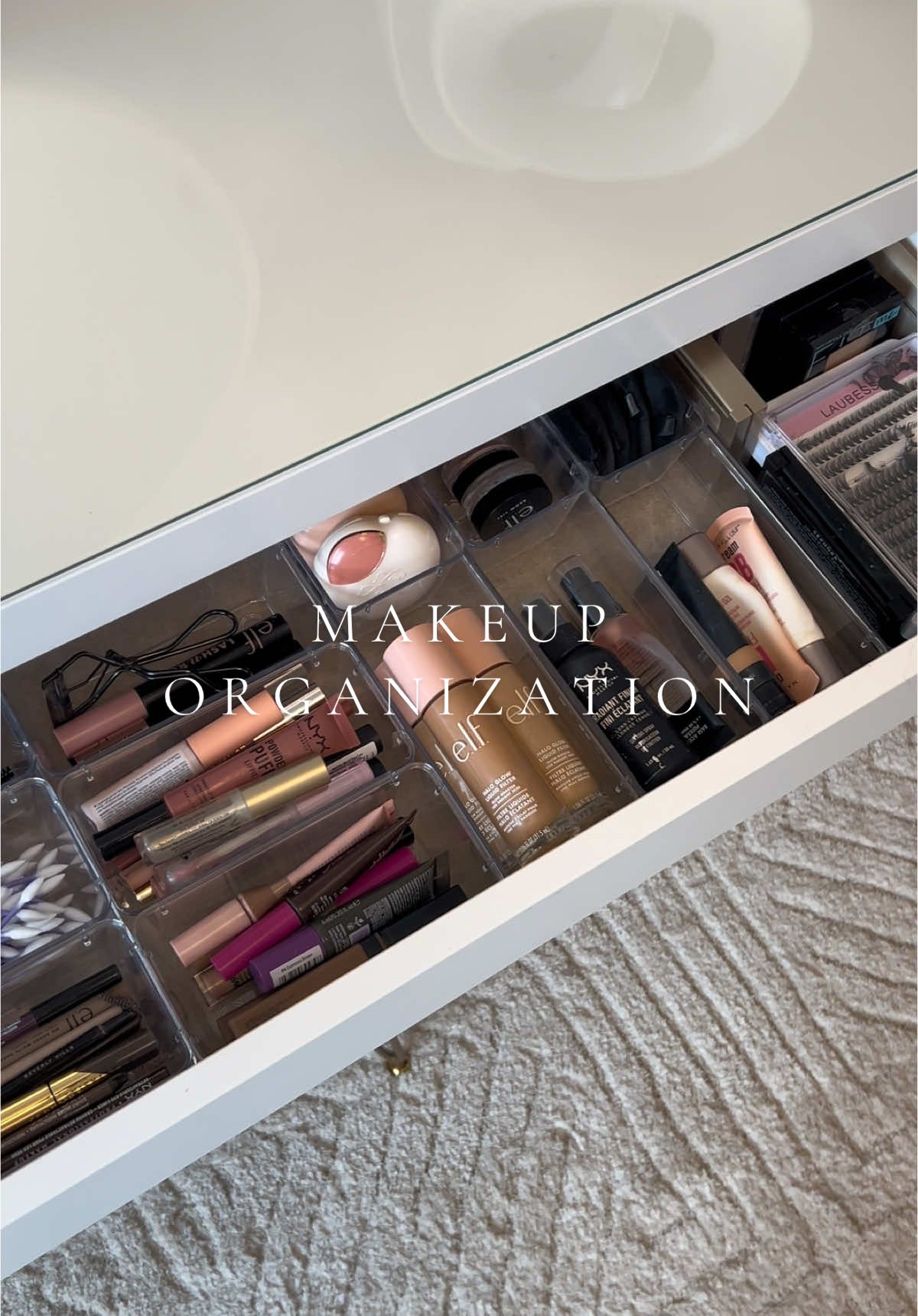 Haven’t cleaned my makeup drawer in awhile! 🫧💄 #organizing #cleaning #makeup #makeuplook #organization #office #girl #christmas #asmr 