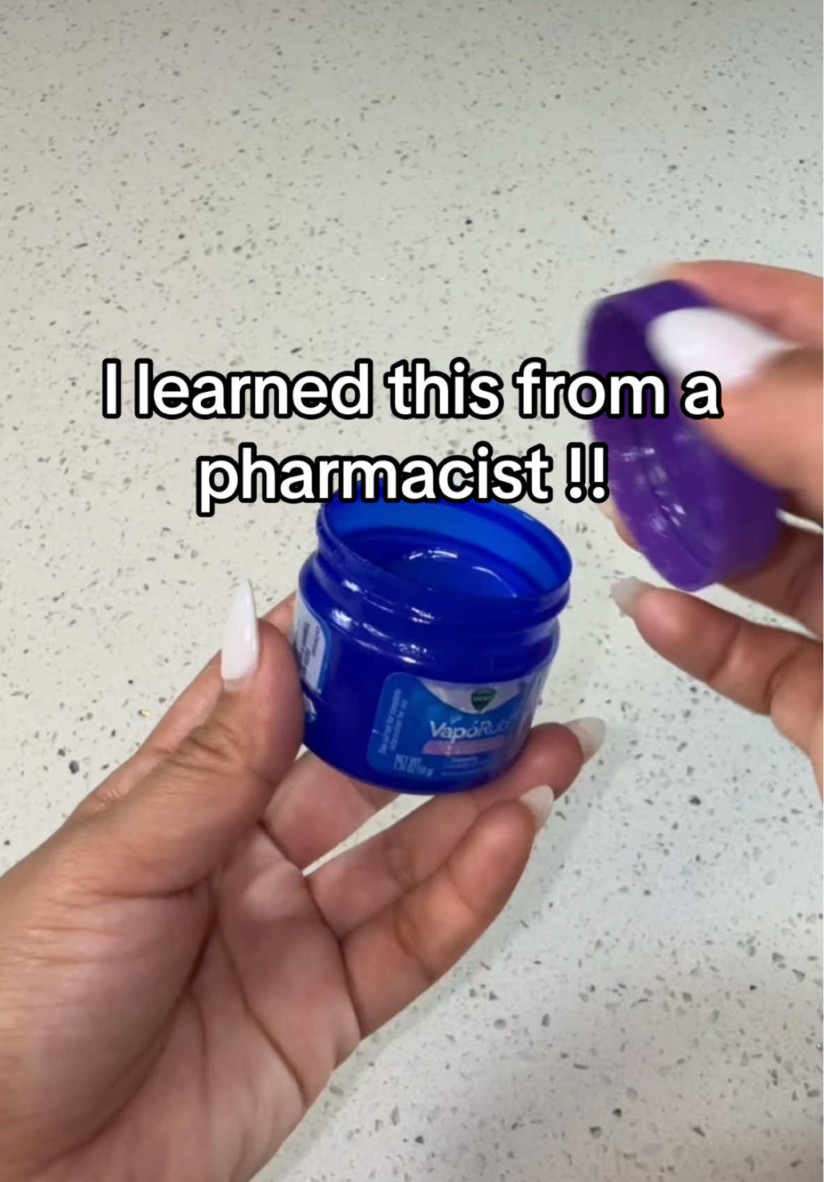 Vicks vaporub works wonders !!  #hack #hacks #tipsandtricks #vicks #vicksvaporub #sick #cold #flu #fluseason #sahmlife #sahm #covid19 #remedy #pharmacy #momtips #sicktok 