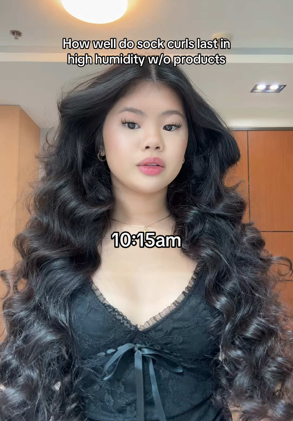 how long sock curls last #fyp #fypシ #hair #sockcurls #heatlesscurls #haircare 