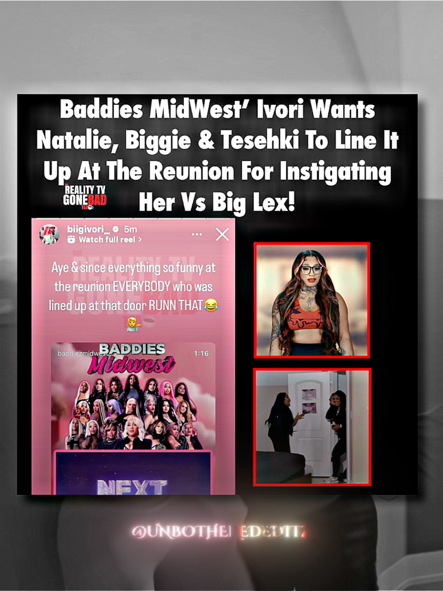 who mopping? Tesehki or Ivory? also im proud that ivory is standing up for herself i juts hope she deosnt fight nat because i acctually wanna see her next season. ##baddiesmidwest #tesehkiedit #ivoryedit