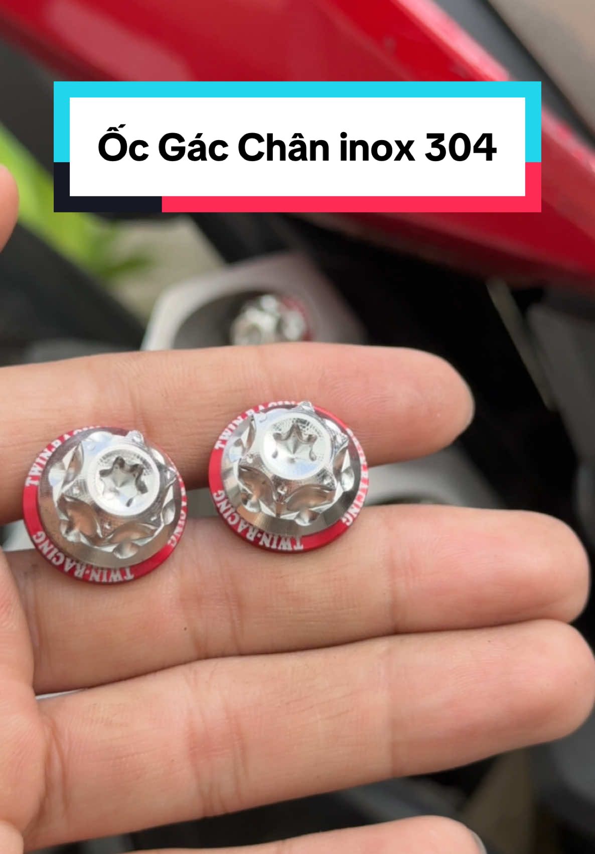 Ốc Gác Chân Chuẩn inox 304 Kèm Long Đền Đỏ Cho Các Dòng Xe #ocinox304 #winner #dinhthors150 #xuhuong 