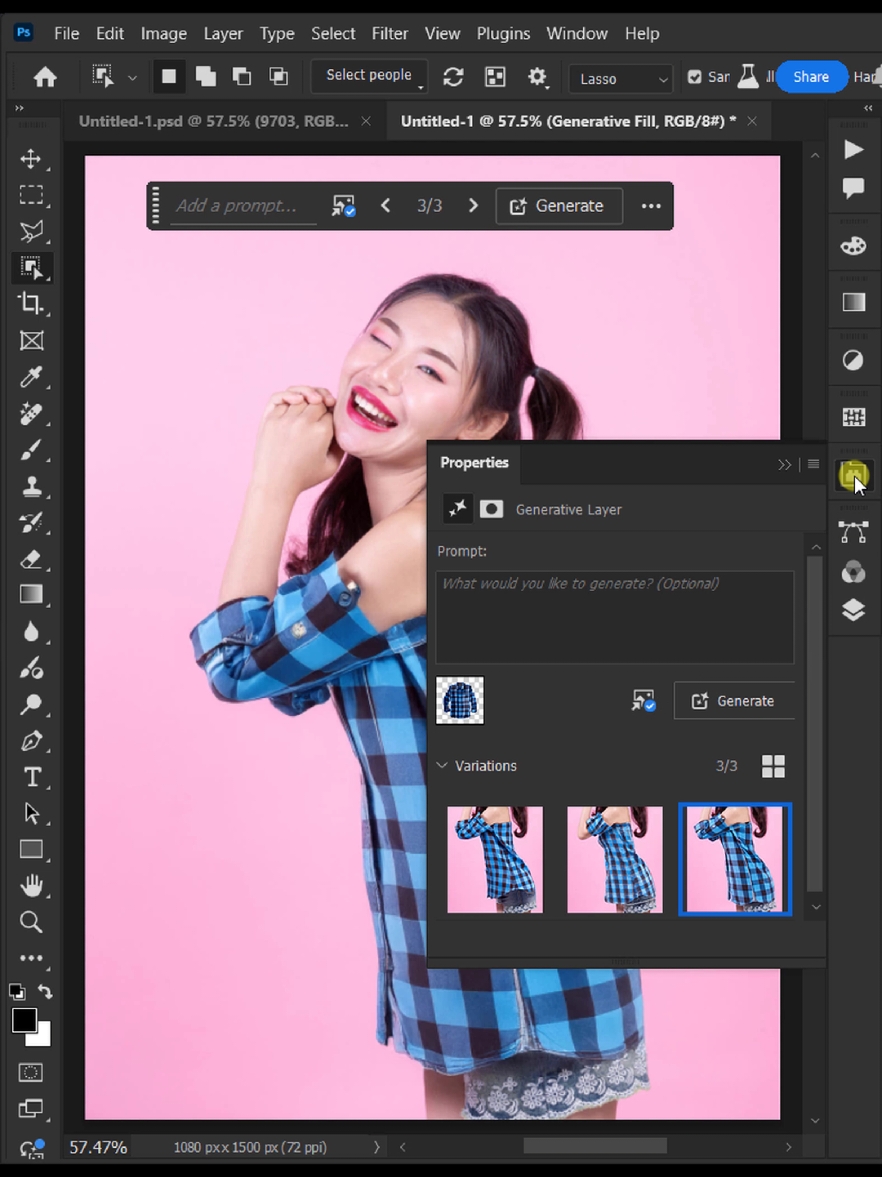Tips for using Generative Fill to easily alter shirt #photoshoptricks #photography #photoshoptips #design 
