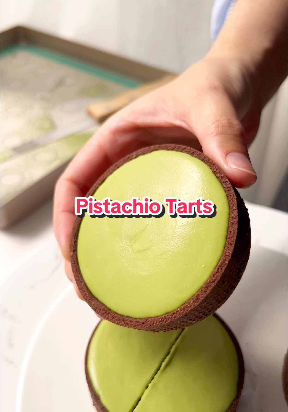 Pistachio tart. Recipe linked in my bio. #pistachiotart #tart #pistachio #dessert #desserts #Recipe #baking #fyp #viralvideo #viraltiktok 