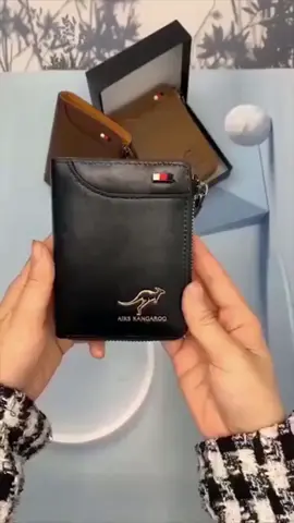 Akers Kangaroo Tas Kartu Gesek Anti Maling Dompet Anti Magnetik Pria Dilindungi RFID