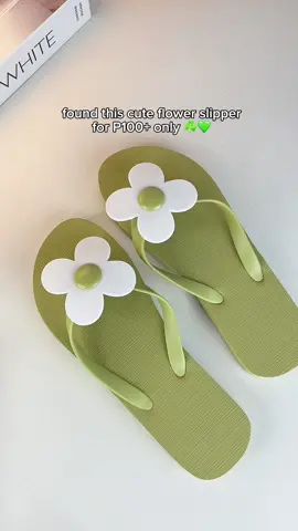 Such a Cuttie and comfy Flower Slippers for P100+ only💚✨ #slippers #slippersforwomen #cuteslippers 