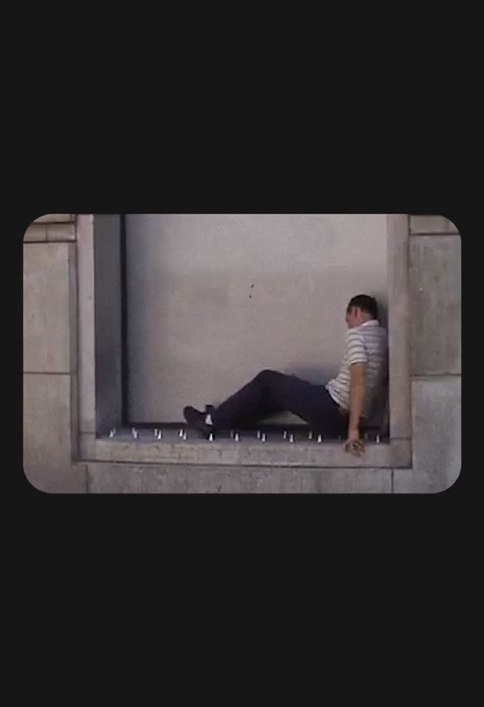 The Fakir's Rest: How to Defy Anti-Homeless Architecture #frypgシ #performance #street #artwork 