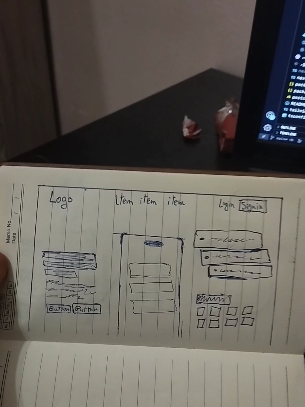 website design wireframe on paper vs live. 👨‍💻 Need a website ? contact us now, link in bio 🚀 #webdesign #webdevelopment #websitedesign #website #uidesign #coding #fyp 