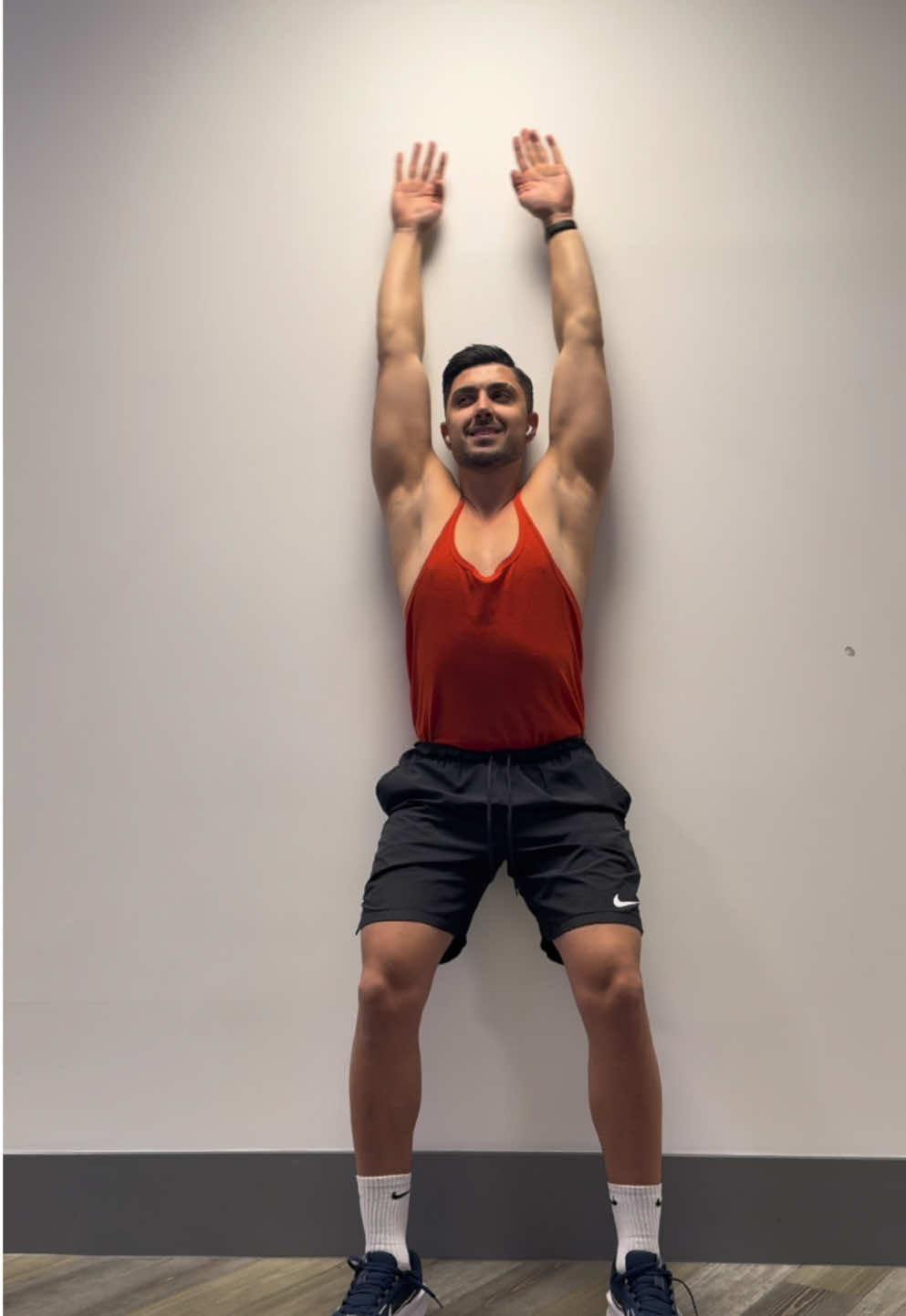 Wall Slides: A Simple Exercise for Better Posture Wall slides are one of the most effective exercises to improve posture, strengthen your shoulder and upper back muscles, and combat rounded shoulders caused by long hours of sitting. How to Perform Wall Slides: 	1.	Stand with your back against a wall, feet a few inches away, and keep your lower back, upper back, and head in contact with the wall. 	2.	Raise your arms into a “goalpost” position, keeping elbows bent at 90 degrees and wrists touching the wall. 	3.	Slowly slide your arms upward, maintaining contact with the wall, then lower them back down to the starting position. 	4.	Perform 3 rounds 20sec. Work and 20sec. Rest. Benefits of Wall Slides: 	•	Improves shoulder mobility 	•	Activates the scapular muscles 	•	Promotes a neutral spine posture Incorporate wall slides into your routine to feel the difference in your posture! For more tailored exercises to correct posture, improve spinal health, and target issues like scoliosis or kyphosis, check out my fitness programs. These personalized plans include detailed instructions, workout schedules, and video demonstrations for every exercise. 👉 Start improving your posture today! Visit FixYourPosture and get your program now. #PostureCorrection #FitnessForSpine #SpinalHealth #WallSlides