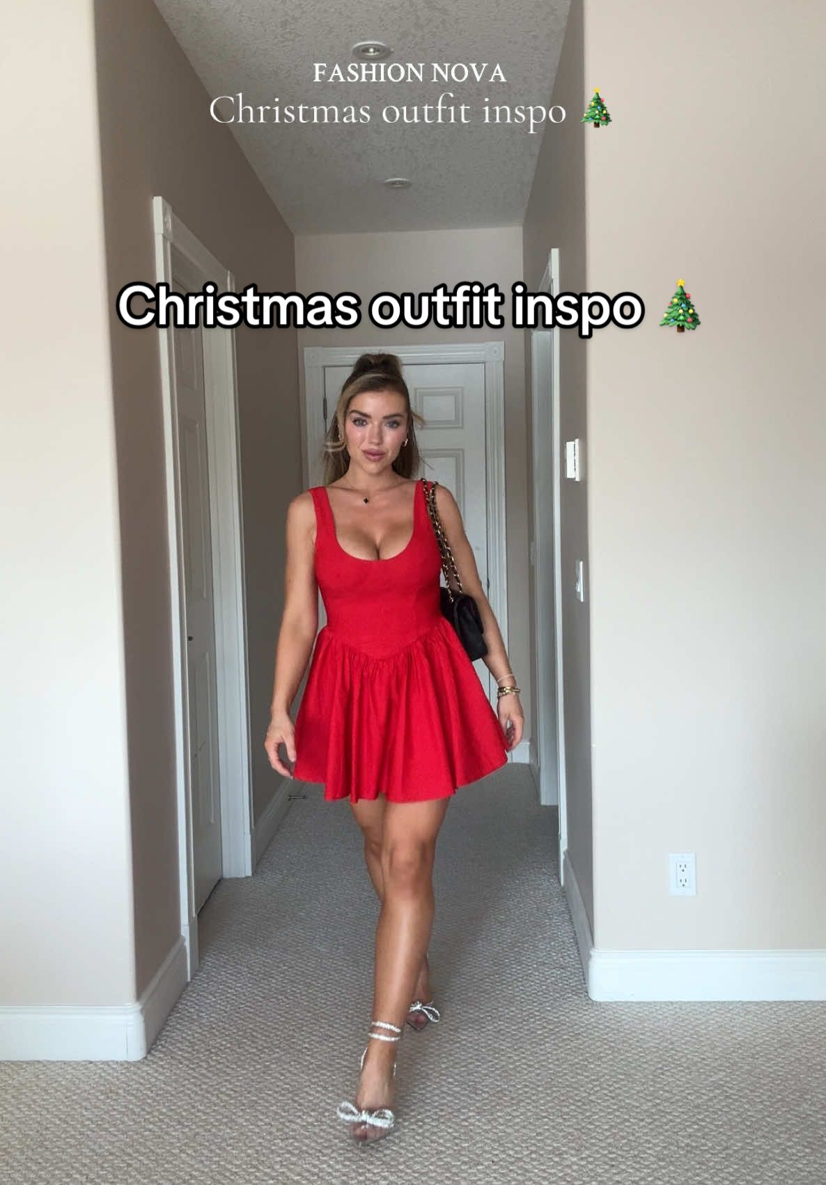 Christmas outfit inspo 🎄💫🎅🏼 @FashionNova @NovaMEN  🔎 Bows Bows Bows Sweater 🔎 Valentine Twill Mini Dress - Red  🔎 Olivia Velvet Mini Dress - Olive #fashionnovapartner #novababe #christmasstyle #christmasfashion #christmasoutfitideas #christmasoutfits #christmasoutfit #holidaydress #holidayoutfit 