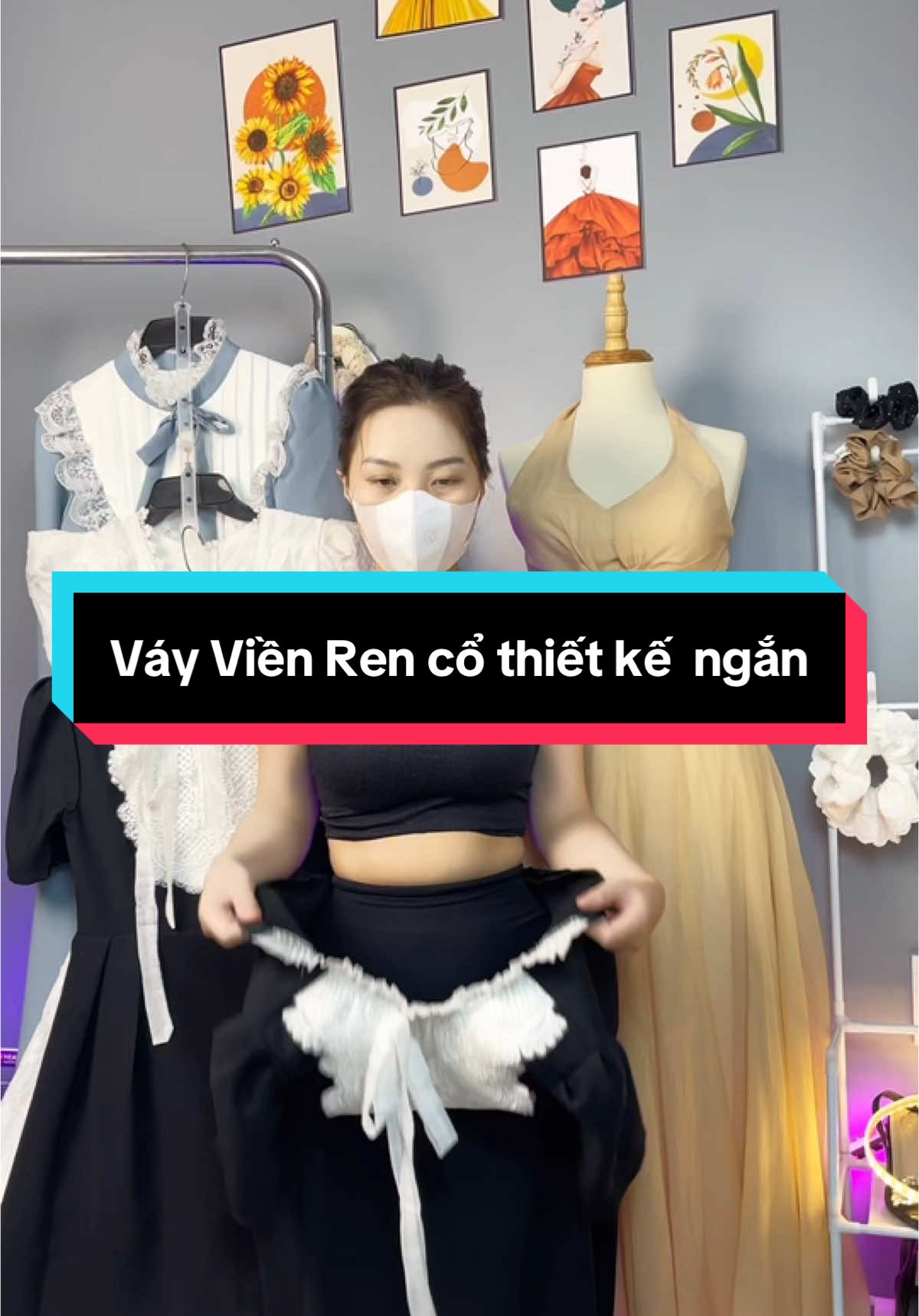 Váy Viền Ren cổ thiết kế  ngắn #TikTokAwardsVN #xuhuong2023 #chauthanhthuy #tiktokviral #vayxinh 