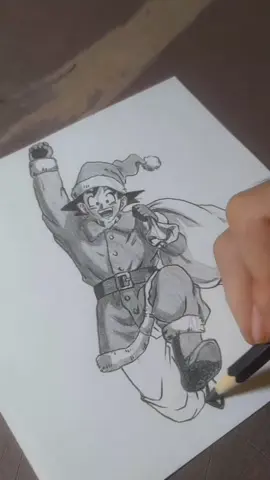 Felíz Navidad para tod@s 🌲 #feliznavidad #goku #fy #sketchbook #anime #dibujos