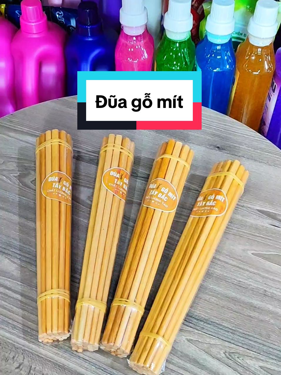 Đũa gỗ mít tự nhiên, chịu đc nhiệt độ cao khi chiên nấu  #nhikhenhreview  #review  #duagomit  #đua #giare @Nhi Khểnh review 