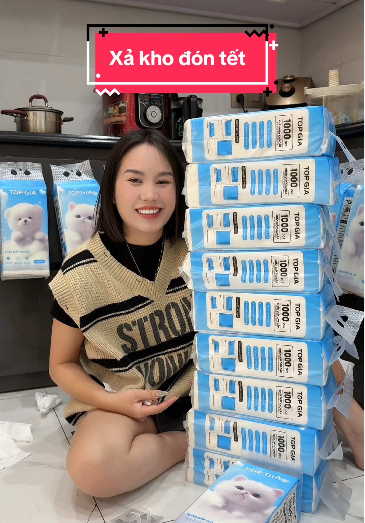 Chuẩn bị tết đến nơi rồi săn sale ngay khăn giấy topgia chỉ còn hơn 100k 10 bịch#xuhuong #hangmen96 #giayruttreotuong #khangiay #khangiaytopgia 