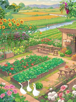 Khoảng sân nông thôn trong tiếng mưa nhỏ giọt, vườn rau xanh mướt, luống hoa nhỏ nở hoa tựa như một mùa xuân sắp đang về 💕🏡🍀🌻🌾 #phongcanh #thiennhien #views #canhdep #mienque #quehuong #binhyen #chill #gocnhonina #xuhuong #tiktok #viral #fyp #trending