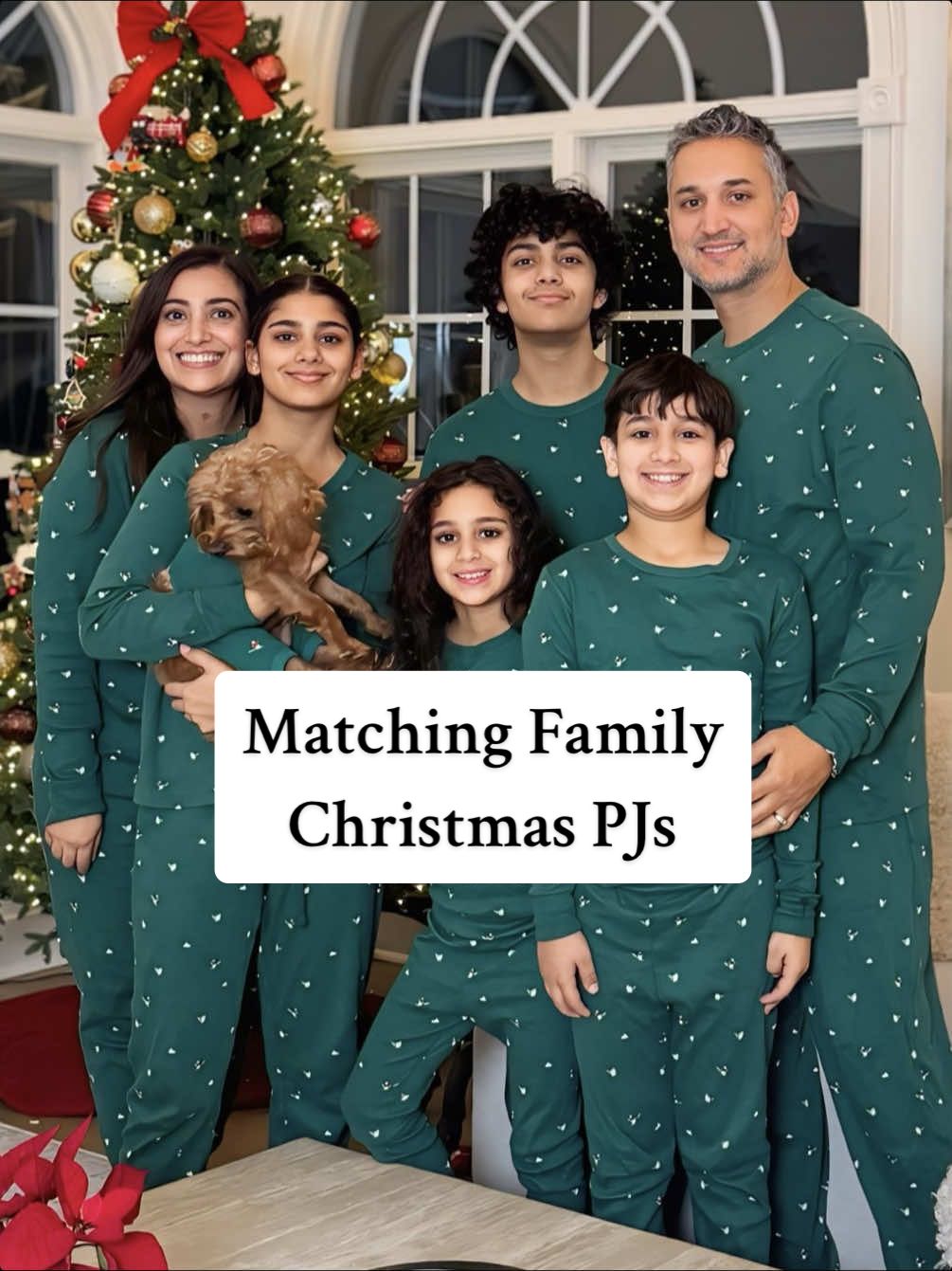 The overwhelming joy we feel as #parents when the whole family puts on matching family jammies! #momoffour #collegeacceptance #parenting #momlife #MomsofTikTok #christmasjammiesinamw 