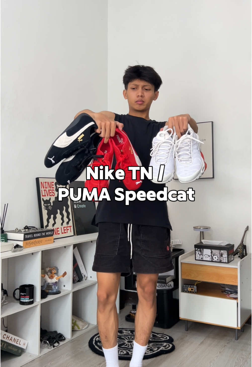 Membalas @ig : _rizaldicp create outfit sesuai warna sepatu! Btw yg mau beli outfitnya cek balesan komen aja yaa, lesgowww! #TikTokFashion #fashionmen #mensstyle #outfitideas #skena #pumaspeedcat #niketn #longervideos 