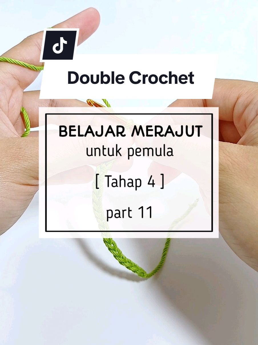 Belajar merajut untuk pemula Cara merajut double crochet untuk pemula 😊😊👍👍 cemungutt bepp.. ❤️ #belajarmerajutpemula #rajutan #crochet #tutorialmerajut #belajarmerajut #merajut #doublecrochet 