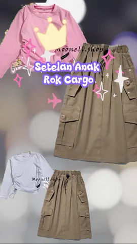 setelan anak rok cargo  #setelananak #setelanrok #endyearsale #wibgajian #rokcargoanak 