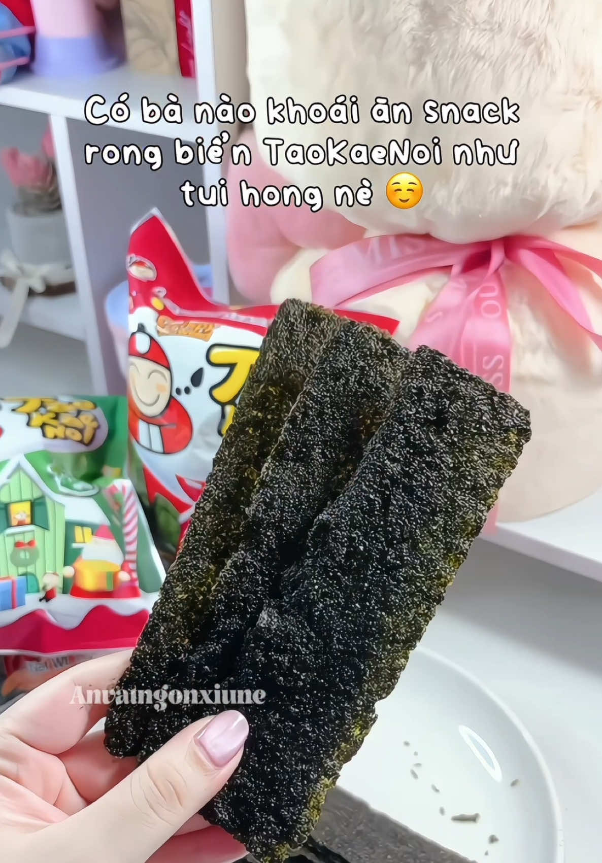 Rong biển TaoKaeNoi ngon đỉnh lun á☺️🫶🤤❤️#anvatngonxiune #fpy #xuhuong #xuhuongtiktok #viral #hottrend #foryou #anvat #anvatngon #reviewanvat #homnayangi #rongbien #rongbientaokaenoi #taokaenoi #snackrongbien #snackrongbientaokaenoi #rongbienanvat #crispyseaweed 
