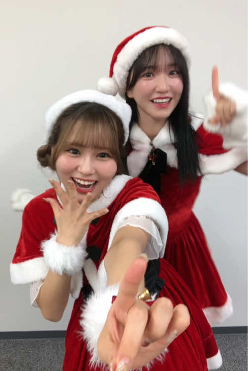 サンタで絶対アイドル辞めないで‎♥️ #絶対アイドル辞めないで  #イコラブ  #大場花菜 #野口衣織 
