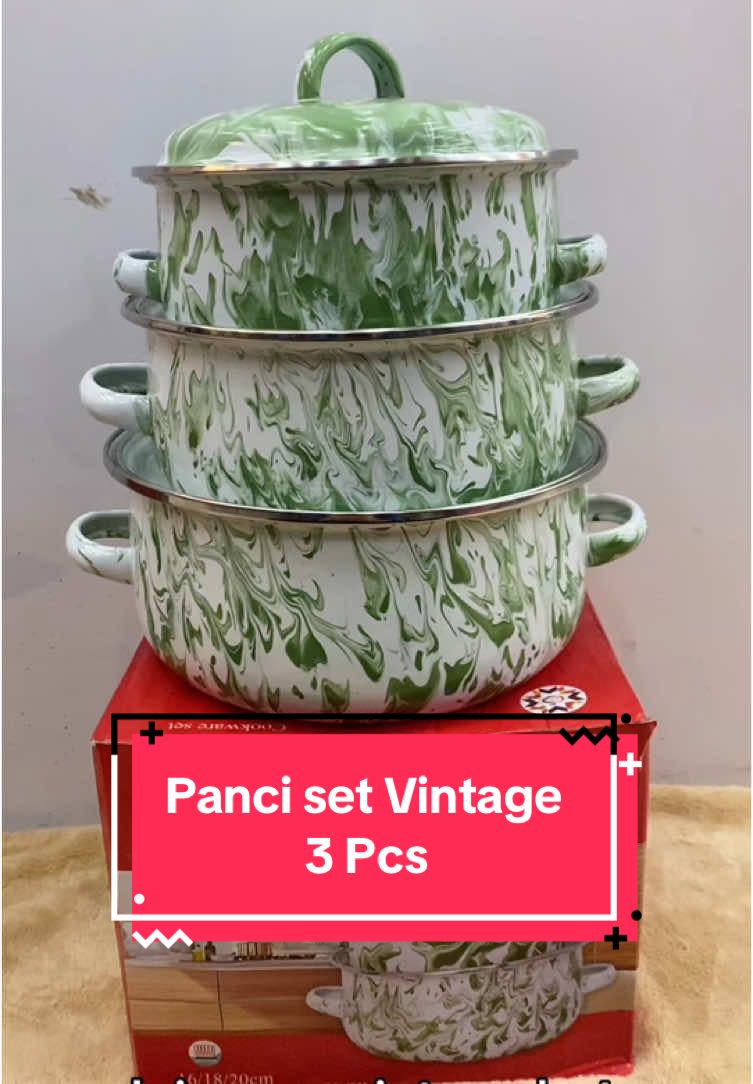 Panci Enamel Blirik 3 Susun . Spesifikasi : Bahan Enamel Kualitas Terbaik Ukuran panci ada 3 (16, 18, 20 cm) . Teknologi Canggih Bahan Berkualitas Desain Motif Bunga Cantik Cocok Untuk Penyajian Setiap Momen dan Segala Acara Elegan dan Kuat Tahan Lama Anti Karat #fypシ #fypage #fyppppppppppppppppppppppp #panci #panciset #enamel#jadul 
