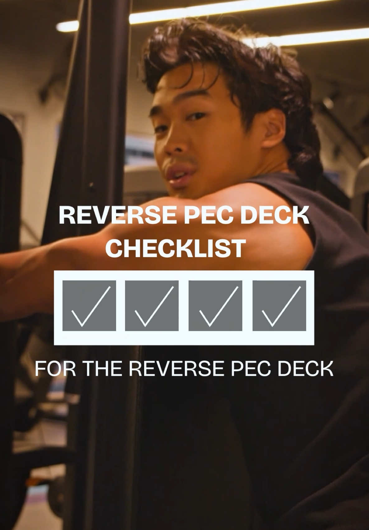 Save this and share it with a friend who needs boulder shoulders! ❤️💪🏻 Step 1: Seat Setup Adjust the seat height so the handles are at shoulder level. Sit with your chest firmly against the pad and grip the handles or vertical bars with your palms facing inward or downward—whichever helps you feel your rear delts more. Step 2: Starting Position Keep your shoulders down and away from your ears, and let them round forward slightly as if reaching out in of you. Lock your elbows to maintain tension on the rear delts. Step 3: Movement Execution Sweep the handles outward in a wide arc, imagining you’re drawing a big circle. Lead with your elbows, keeping them locked, and stop when your hands are just behind your torso. Step 4: Controlled Return Return the handles slowly to the starting position over 2 seconds, focusing on a big stretch in your rear delts. Avoid letting the handles snap back to maintain full control throughout the movement.