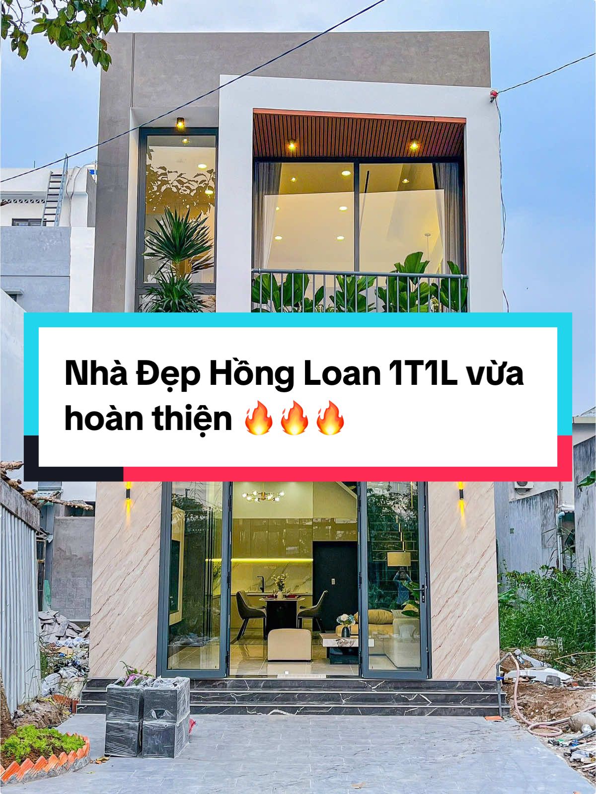 Mẫu nhà đẹp 1 trệt 1 lầu 5x16 quên lối về Hồng Loan #nhadatcantho24h #nhadep #thietkenhadep #thietkenoithat #LearnOnTikTok 