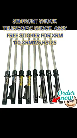SM:FRONT SHOCK TELESCOPIC SHOCK  ASSY FREE STICKER FOR XRM 110,XRM125,RS125 #freeshipping #frontshockxrm125 #frontshockxrm110 #frontshockrs125 