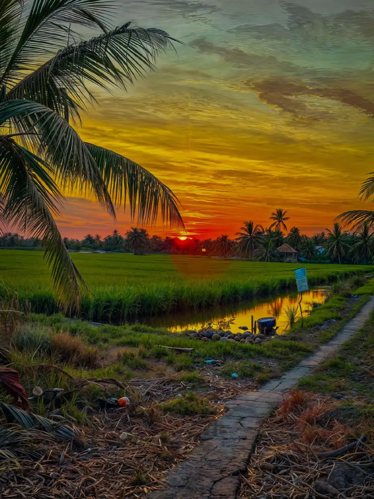 Lên tí màu đẹp như tranh vẽ 🥰.                                   #chinhanh #lightroom #canhqueyenbinh #canhdongque #chill 