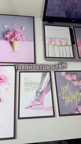 Set 6 tranh dán tường decor với nhiều mẫu xinh✨ #decor #tranhdantuong  #trangdecor #decorphong  #xuhuong #thinhhanh  #ngocthanhngo #tinireview 