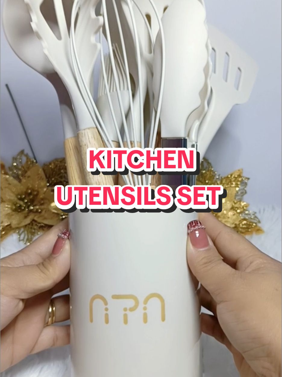 Nipiin 12pcs/set Silicone Cooking Tools Set Durable Wooden Handle Food Grade Kitchen Utensils Black #nipiinkitchenwares #utensilset #kitchenuntensils #affordableutensilsets #nipiin #creatorsearchinsights #CSI #foryou #foryourpage #affiliatetiktok #tiktoklife #fyp #fypage #foryoupage #engagementistherealkey♥️♥️♥️ 