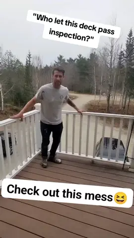 this deck originally had no support under it at all because it was a cantilever deck but over time it began to sag really bad because it wasn't built correctly at all. we decided it was time for the deck to come down and be rebuilt the deck. home improvement project DIY tips and tricks for you!! #carpentrytips #construction #contractor #tipsandtricks #HomeImprovement #hacks #carpentry #builder #deck #tools #DIY 